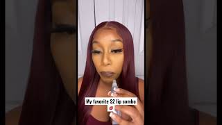 $1 Family Dollar Liner & $1 clear gloss 💋 #lipcombo #makeuptutorialforbeginners #shorts #lipgloss