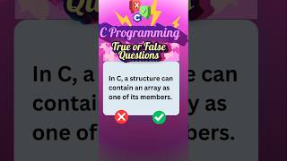 C Programming #interview #computerscience #cprogramming #trueorfalse #viralshort #quiz #clanguage