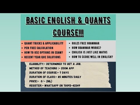 FREE QUANTS BASIC COURSE || PERCENTAGE LEC-01 || HIMANSHU SINGLA || LIVE ZOOM CLASS