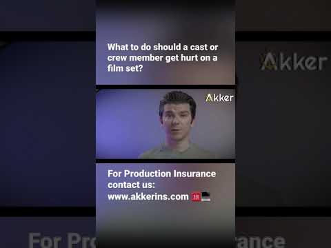 What to do should a cast or crew member get hurt on film set? #filmmaking #filmset #filminsurance
