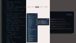Creative Menu Hover Effects Using HTML CSS#menu #animatedmenu #shorts #shortsfeed#webdesign #navbar