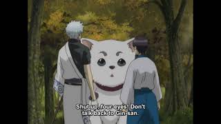 Gintoki imitates Sadaharu