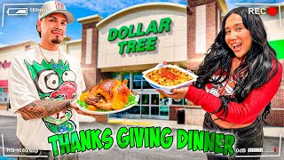 OUR DOLLAR TREE THANKSGIVING DINNER *FUNNY AF*