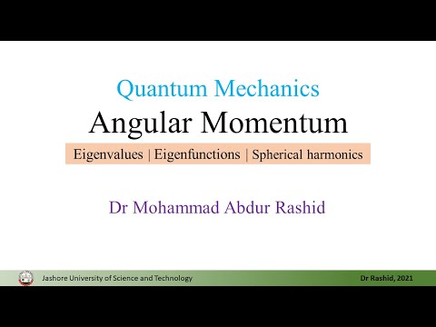 QM19: Eigenvalues, Eigenfunctions of Angular Momentum Operators | Spherical harmonics