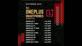 ONEPLUS all smartphones (part -2) all smartphones price must watch#tech #shorts
