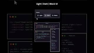 Theme Light dark black Using html CSS JavaScript #shortfeed #shorts #explore #coding