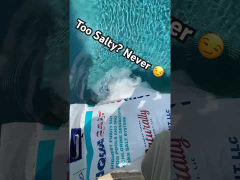 This pool about to taste like the ocean 🌊😅 #poolcleaning #poolguy #poolmaintenance #shortvideo