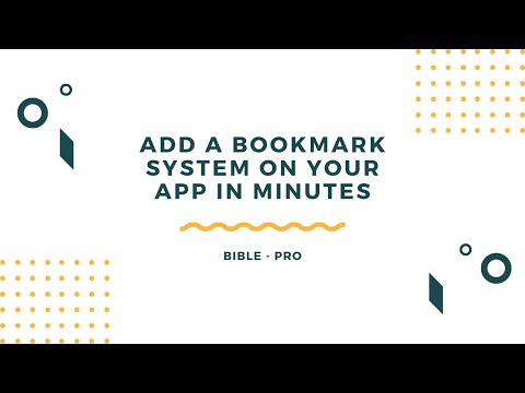 Add a ready to use bookmark feature to your app from Nocode Bible Pro template in minutes