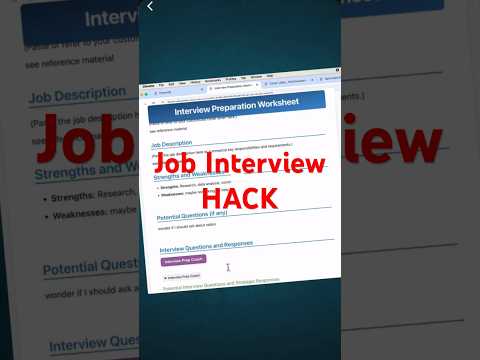 Job Interview Hack: AI knows what they’ll ask before they do #shorts #jobinterview #jobsearchtips