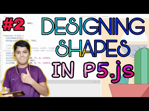 DESIGNING SHAPES IN P5.js WEB EDITOR. CODING PART - 2. LEARN CODING WITH AARYAN.