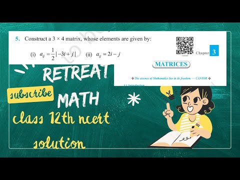 Class - 12 Ex - 3.1 Q5 part 2 solution|| Matrices Class 12 CBSE NCERT 