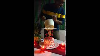 Pull me up Cake Surprise | Wedding Anniversary Wish by my Wife #Shorts