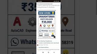 Urgent opening for a Draughtsman in South Kolkata. #kolkatajobs #draughtsman #engineeringjobs