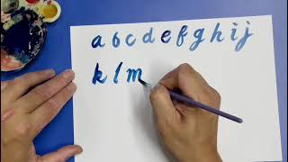 Writing simple modern calligraphic alphabets (brush & water colour)