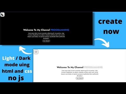 how to create a dark mode website using html and css no js -dark theme