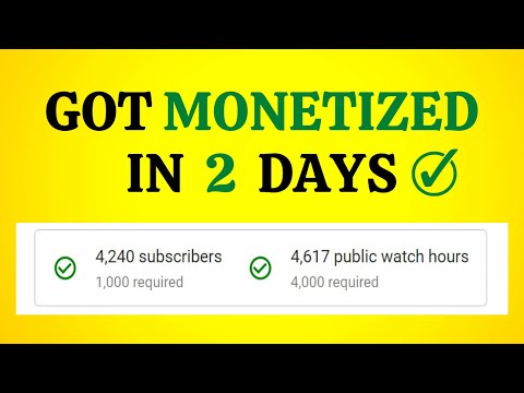 My Channel got monetized in 2 Days | How to get Monetized on YouTube Fast