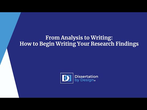 From Analysis to Writing: How to Begin Writing Your Research Findings