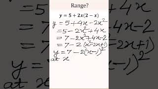 Range of a function #short #calculus #math
