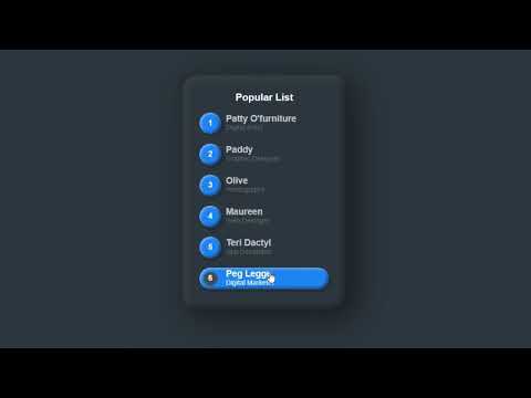 Claymorphism List Hover Effects using Html & CSS @web code Tutorials