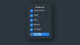 Claymorphism List Hover Effects using Html & CSS @web code Tutorials