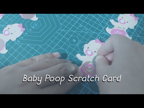 Baby Poop Scratch Card (Gender Reveal Game)