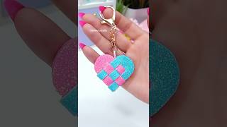Cute heart keychain idea 💖 Easy craft ideas 💖 #diy #craft #artandcraft #art #gift