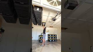 Maximize Your Garage Space with the Tote Slide Pro! #storagespace #storagesolutions #garagestorage