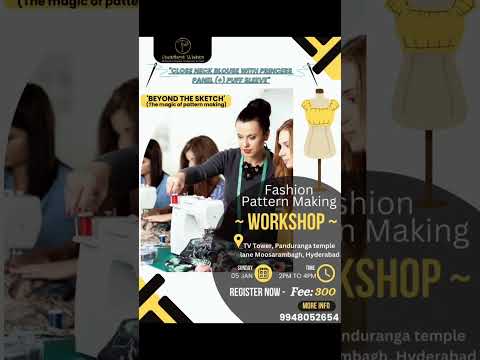 One Day workshop     Fashion pattern making #workshop #besteducation  #fashioninspiration