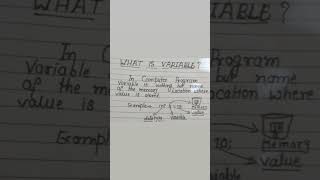 # what is variable?