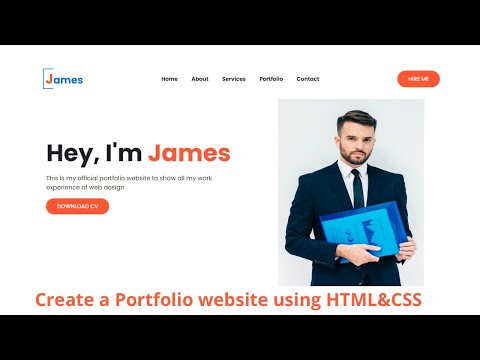Create Personal Portfolio Website using only HTML & CSS