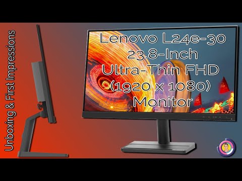 Lenovo L24e-30 ultra-slim Full HD Flat Panel LED Backlight Monitor #unbox