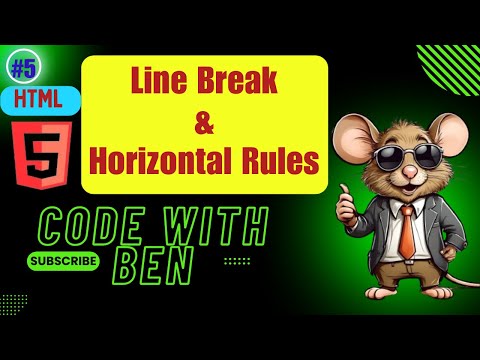 HTML Tutorial: Line Break & Horizontal Rules | Web Development Complete Course | @Code_With_Ben