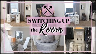 SWITCHING UP THE ROOM | DECORATING ON A BUDGET | CHEAP ROOM MAKEOVER