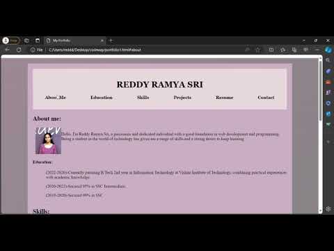 creating portfolio using html css and JavaScript