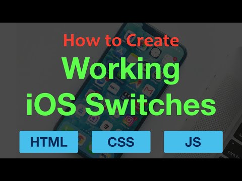 How to create iOS Switches(buttons) with HTML + CSS  + Java Script