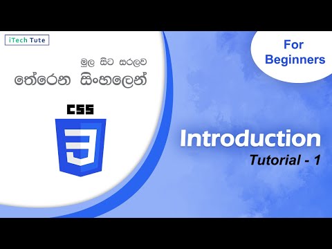 CSS tutorials for beginners in Sinhala | Introduction to CSS