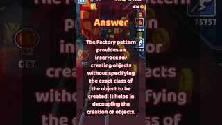 #OOPConcepts #TechInterview #JavaCoding What is a Factory Pattern in OOP? #Interview