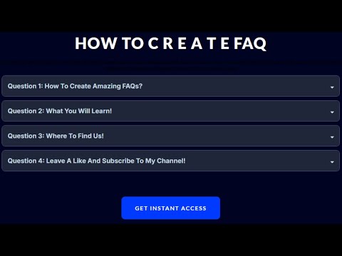 CREATE An AMAZING FAQ Section For Your Website In Just 24 Hours