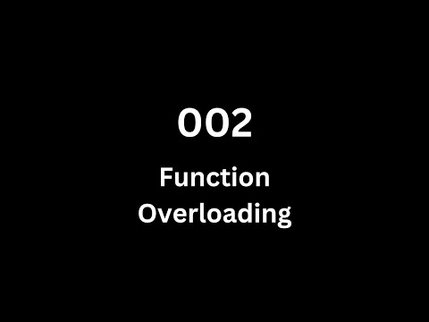 002 Function overloading