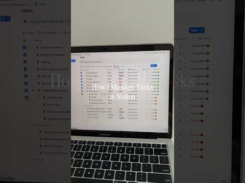 How I manage tasks in Notion #productivitytips #notiontips #todolist #taskmanagement #notiontemplate