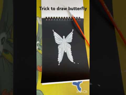 Easy trick to draw butterfly 🦋 #drawing #art #viral #shortvideo