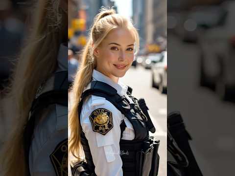 Most Beautiful Police Women of the World  #aiart #aifusion #midjourney #police