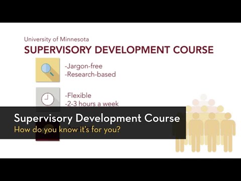 Supervisory Development Course: How do you know it's for you?