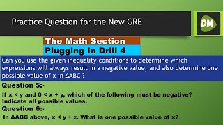 GRE Math Practice: Determining Negative Expressions & Possible Values of x in ΔABC