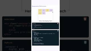 🌍 "Responsive Web Design Made Easy with CSS3 Grid! 🌐🚀"||#shorts #shortvideo #html5 #css3 #layout #js