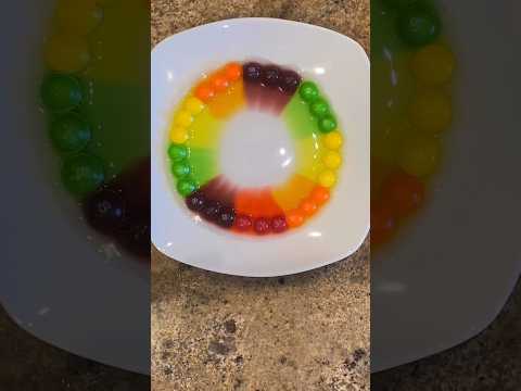 How to make a skittles rainbow! Science vs magic challenge! #magic #science