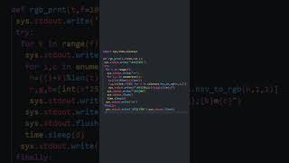 Let him cook 😈 | RGB print function #coding #python #technology #codingshorts  #tips