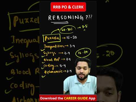 RRB PO & Clerk Reasoning Strategy in 60sec!  #shorts #shortsvideo #viralshorts