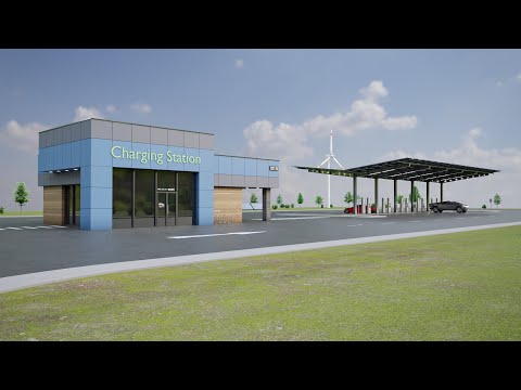 Electric Vehicle Charging Station 05 | 3D Model