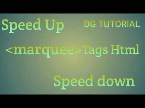 Marquee tags in HTML || Marquee tags in speed up and speed down || Example || Dg Tutorial